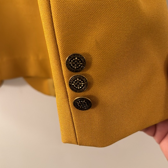 Gold Dark Yellow Blazer Jacket Women’s Size 4 Regular NWT - Picture 9 of 10